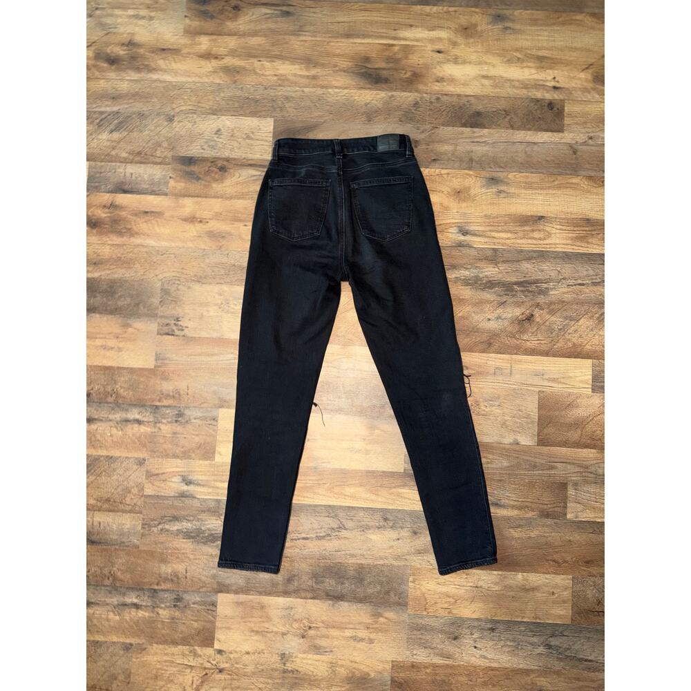 American Eagle women’s STRIGID distressed mom black denim jeans - Picture 13 of 16